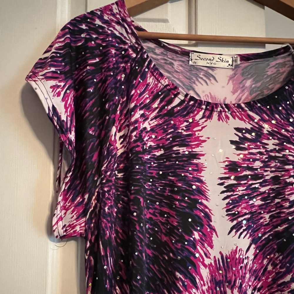 Woman’s Top, Short Sleeved, Second Skin NYC 3XL